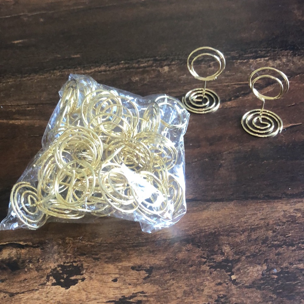 NWOT gold place card holders - Picture 2 of 2